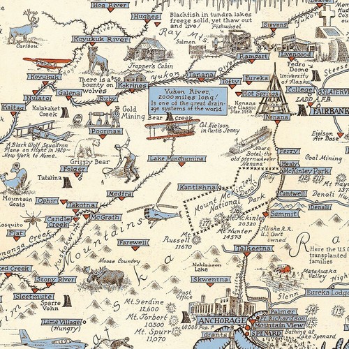 Alaskan View of the USA | Vintage Style Alaska Map Wall Decor Art Print Poster - Picture 7 of 12