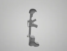 3d Model Stl File for CNC Router Laser and 3D Soldier Gun and Boots Model