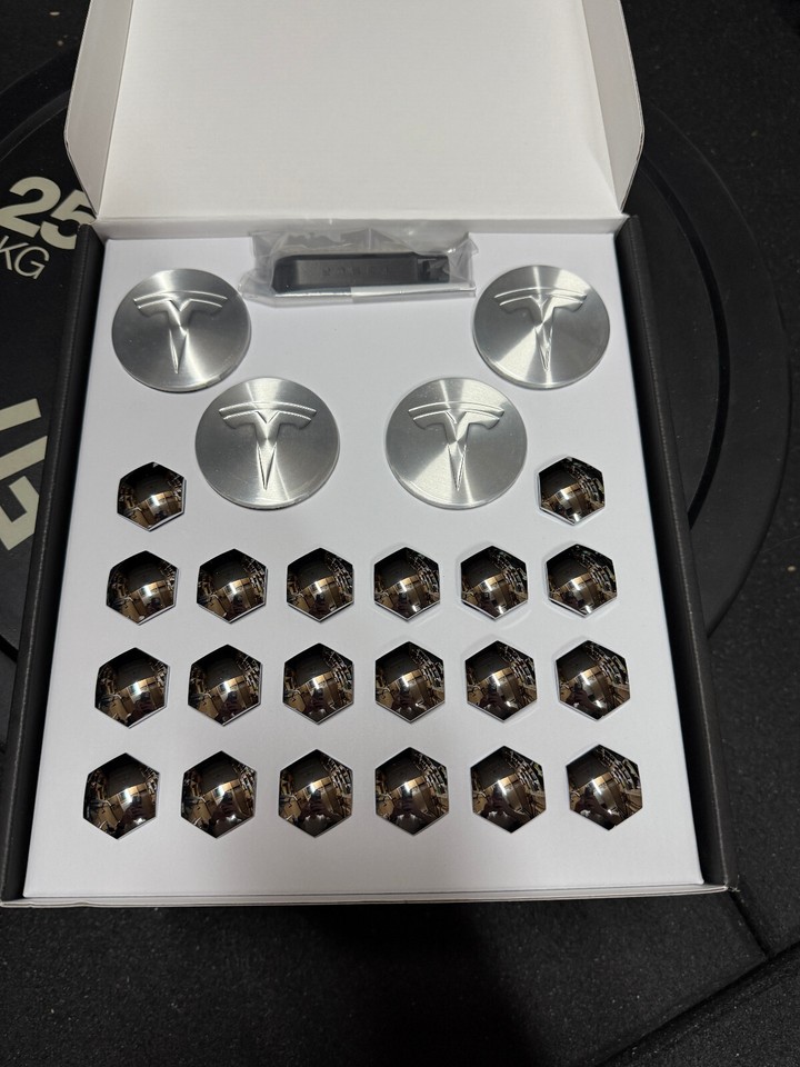 Tesla Official Model Y Gemini Wheel Cap Kit eBay