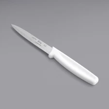Choice 4" Smooth Edge Paring Knife with White Handle