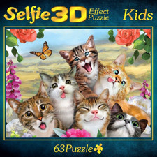 3D  Selfie - Hologramm Kinder Puzzle verschiedene Motive