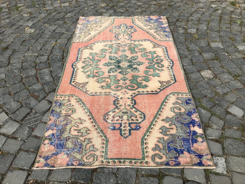 Turkish Antique rug Bohemian Area rug Oushak rug Vintage Rug Handmade Wool rug - Image 3 of 4