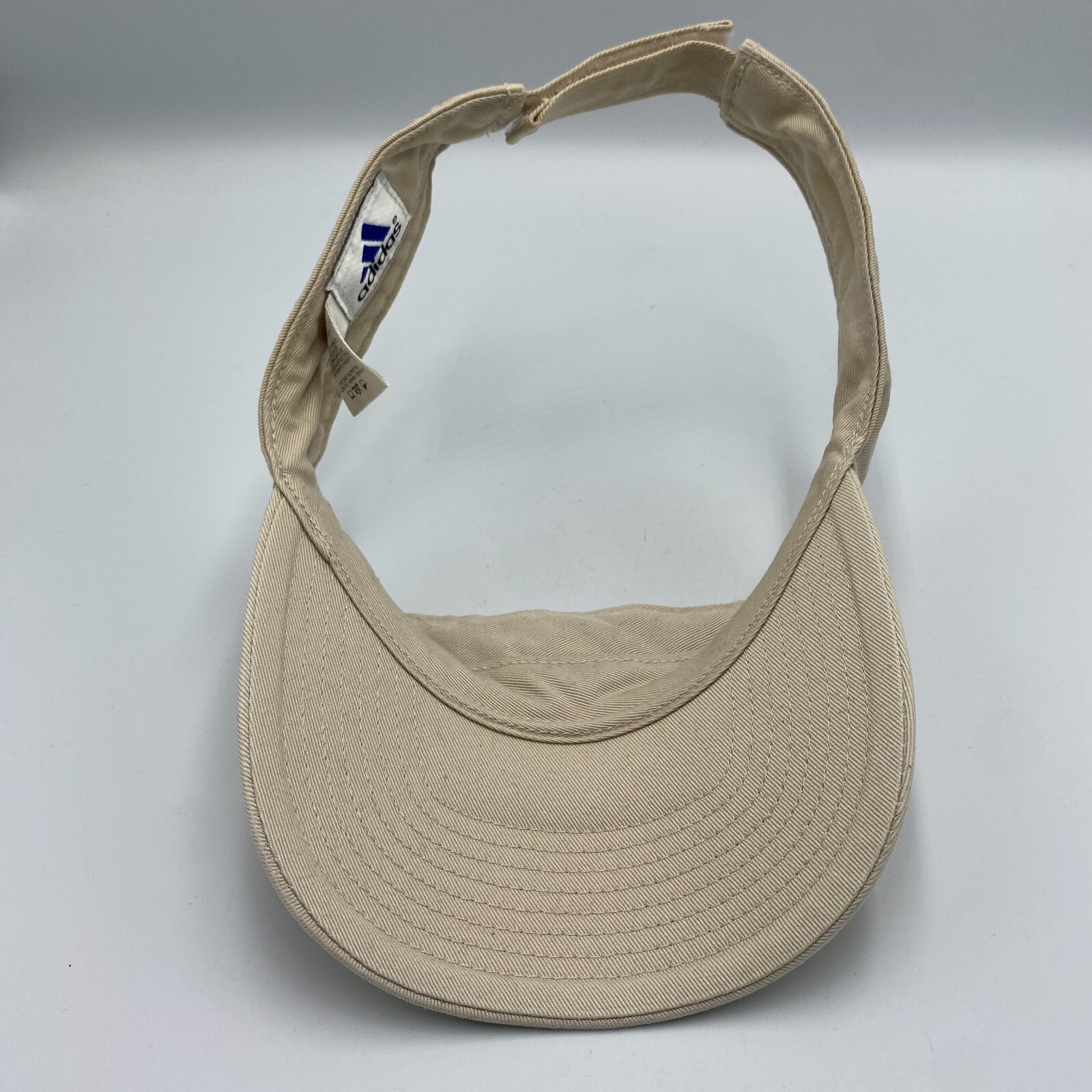 Adidas Adjustable Visor Hat Cap Beige - image 5