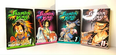 Shaman King - Volumes 1, 2, 7 & 11 English Language - Viz Media | eBay
