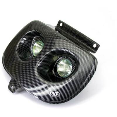 DOUBLE HEADLIGHT MASK HALOGEN CARBON MBK BOOSTER YAMAHA BWS '88/'03