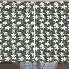 Weihnachten Rustikale Gardine Poinsettia Blumen Winter 