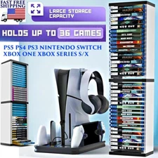 VIDEO GAME STORAGE TOWER ORGANIZER FOR PS5 PS4 PS3 NINTENDO SWITCH XBOX 36 DISCS
