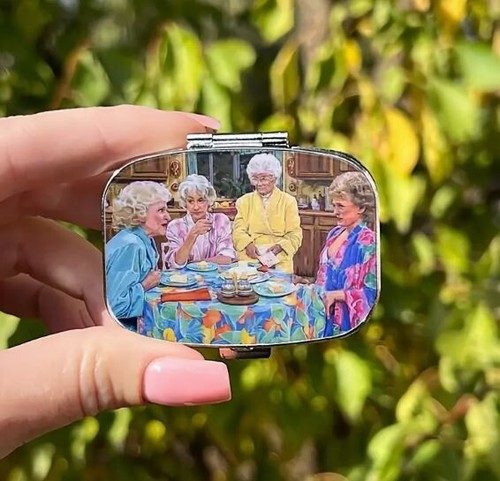 Fancy 2 Compartment Golden Girls Pill Box - Picture 2 of 5