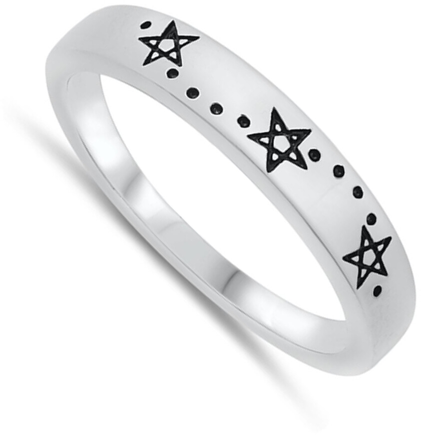Sterling Silver Shooting Star Open Band Ring - .925 Silver, Sizes 4 To 10, Wholesale Style - View #4