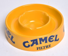 CAMEL -Ancien Cendrier CAMEL Filtre Vintage Années 80 -Jaune - NEUF