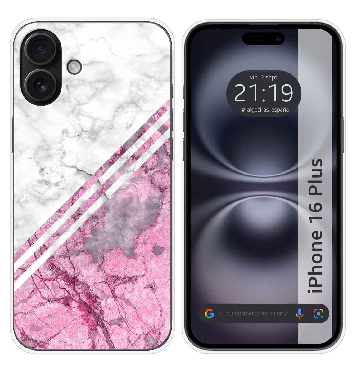 Cover Silicone per IPHONE 16 Plus (6.7) Disegno Marmo 03 Disegni