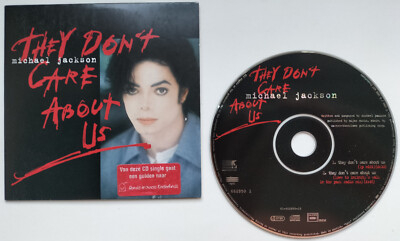 MICHAEL JACKSON They Don't Care About Us CD Maxi Single cardboard RARE STICKER