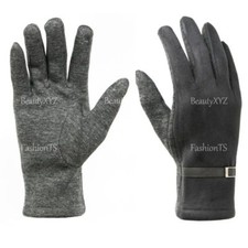 Elegant Woman Touch Screen Gloves Thick Fleece Lined Winter Warm Gloves