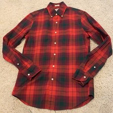 J. Crew Shirt Mens Small Secret Wash Slim Fit Button Up Red Plaid