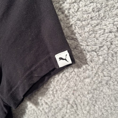 Puma Short Sleeve Logo Crew Neck Activewear Top Women's M Black Pullover - Picture 3 of 8