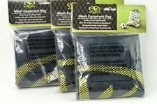 3 Pack Athletic Mesh Equipment Bag Hold 8 Full Size Balls Soccer Football Sports