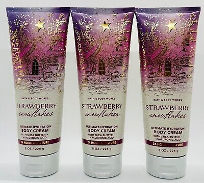 3-Pack Bath & Body Works STRAWBERRY SNOWFLAKES Ultimate