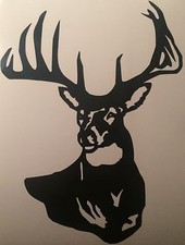 LARGE!! Buck Deer Vinyl Decals 12 Colors Available-- Made in USA