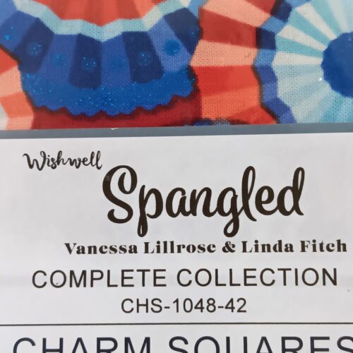 Charm Robert Kaufman Spangled by Wishwell Cotone 5" Quadrati Collezione 42 Pezzi - Foto 3 di 17