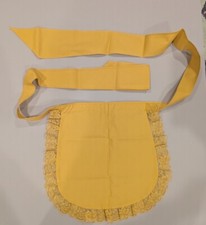Vintage 1960 Yellow Lace Hostess Apron