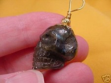 #HH-74-B HUMAN SKULL PENDANT jewelry gem LABRADORITE stone
