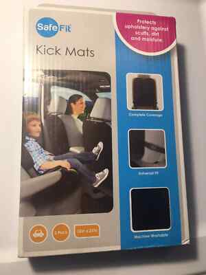 Safe Fit KICK MATS -PROTECTS CAR SEAT UNIVERSAL FIT COMPLETE COVERAGE 1-Pack