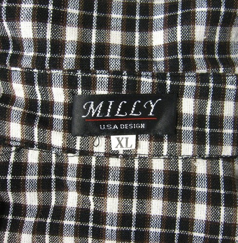 Camicetta Milly USA Design manica lunga top XL EXTRA large cotone MWOT nero bianco - Foto 12 di 12