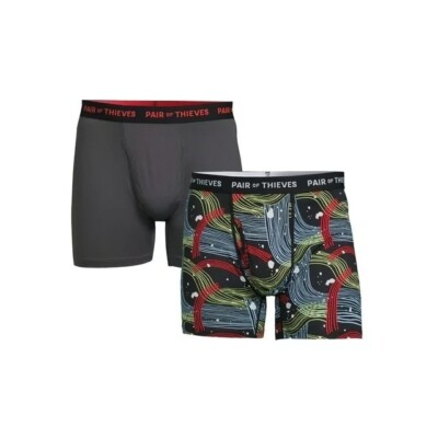 Pair of Thieves Men s SuperFit Angel Hair Boxer Briefs 2-Pack Size S Small
