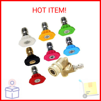 #ad Pressure Washer Accessories Kit 7 Power Washer Spray Nozzle Tips Quick Connect $20.33