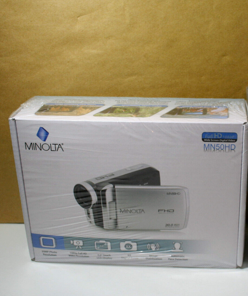 Minolta MN50HD 1080p Full HD 20MP Digital Camcorder Silver Minolta MN50HD 1080p Full HD 20MP Digital Camcorder Silver