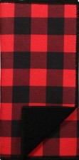 Microfiber Dish Drying Mat, 12" x 18", CHRISTMAS RED BLACK BUFFALO CHECK, CH