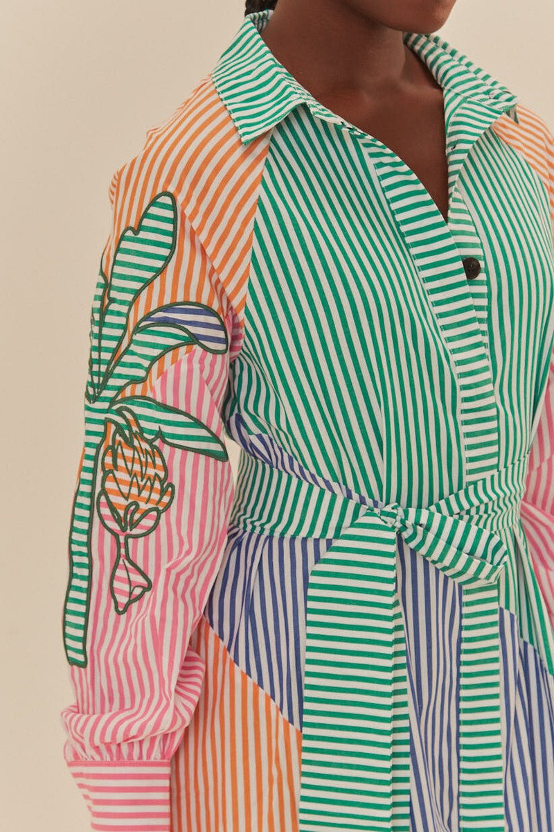 ワンピース Rio blouse set dress Farm Rio Celia Midi Shirtdress-S-$148 Z637-12 | eBay