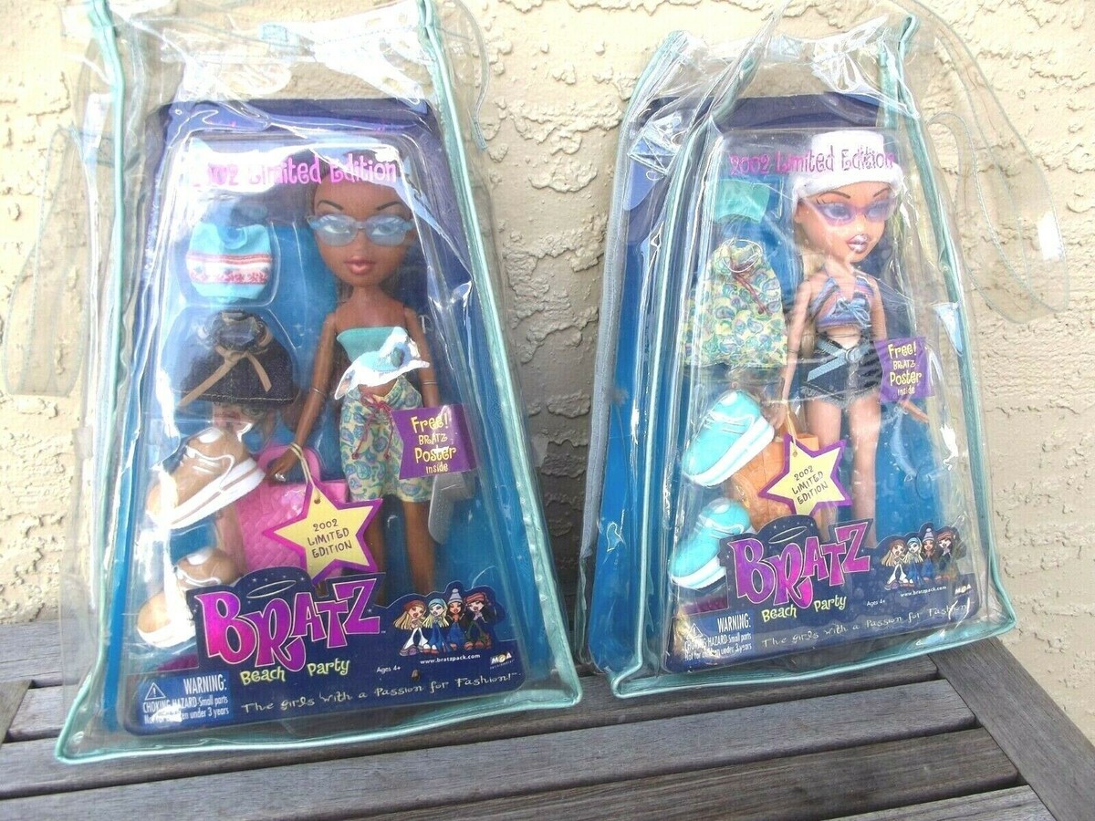 2002年ブラッツ BRATZヴィンテージ 人形Barbieナイルパーチ　レア Rare 2 x Bratz Beach Party Limited Edition 2002 / w Beach Bag
