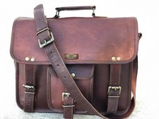 Nuova borsa da uomo in pelle business valigetta borsetta laptop PC tracolla m...