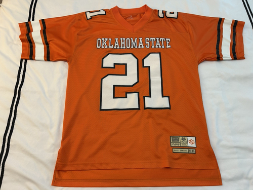 Stitched Box Seat Clothing BARRY SANDERS #21 Oklahoma State Cowboys Jersey Men M - 第 4/9 張圖片