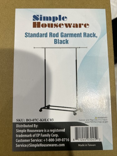 Simple Houseware Standard Rod Garment Rack - Picture 1 of 2