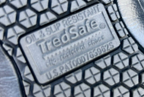 Zapato de trabajo Tredsafe para hombre resistente al aceite y al deslizamiento con cordones negro 10W - Imagen 11 de 12