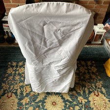 White Chair Covers / Skirts For Wedding Head Table x8
