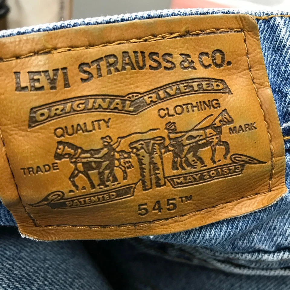 Jeans Levis 545 de colección con lengüeta naranja calce suelto azules para hombre 38x38 Foto 3 de 4