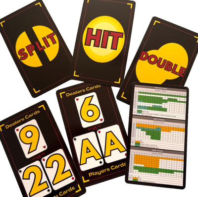 Learn Blackjack Basic Strategy   Beginner Strategy Card Flashcards
