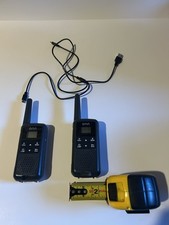 ONN Walkie Talkie Pair Black with USB Charging Cable Call Menu Lamp Mon Scan