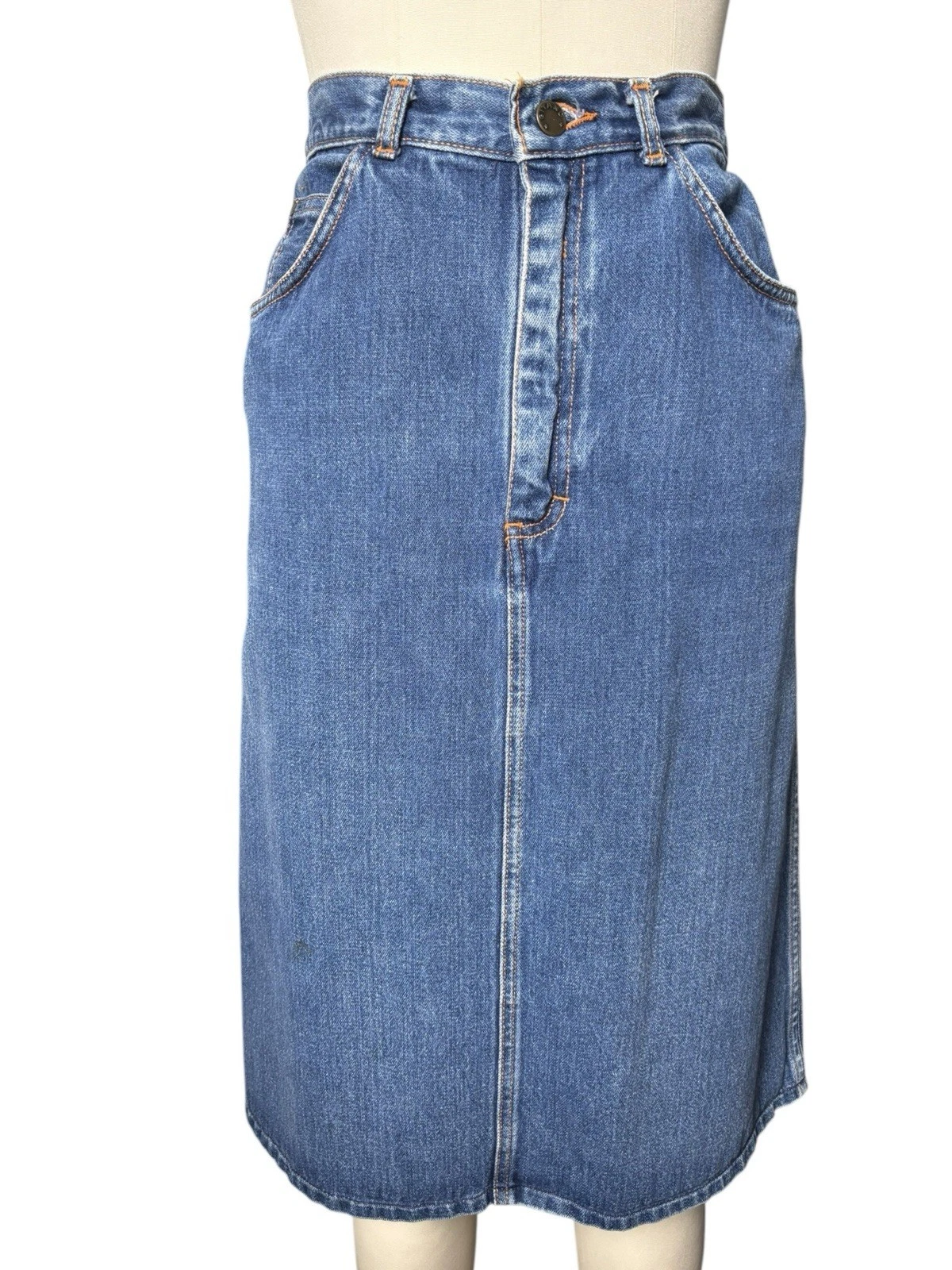 Gitano Vintage Denim A-line High Waist Midi Skirt Size 8/9