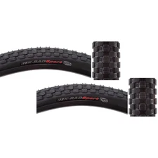 Pack of 2 Kenda KRad Sport 26x2.3 Clincher Wire TPI 80 Black/Bsk Reflective