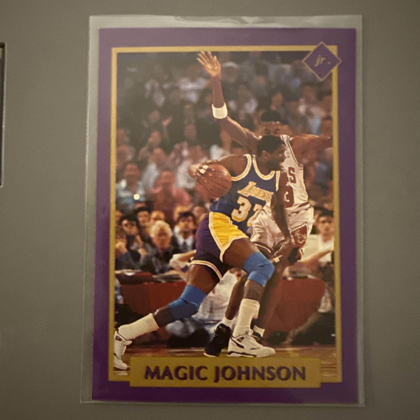 1991 Tuff Stuff Jr - Magic Johnson #15 Hand-Cut
