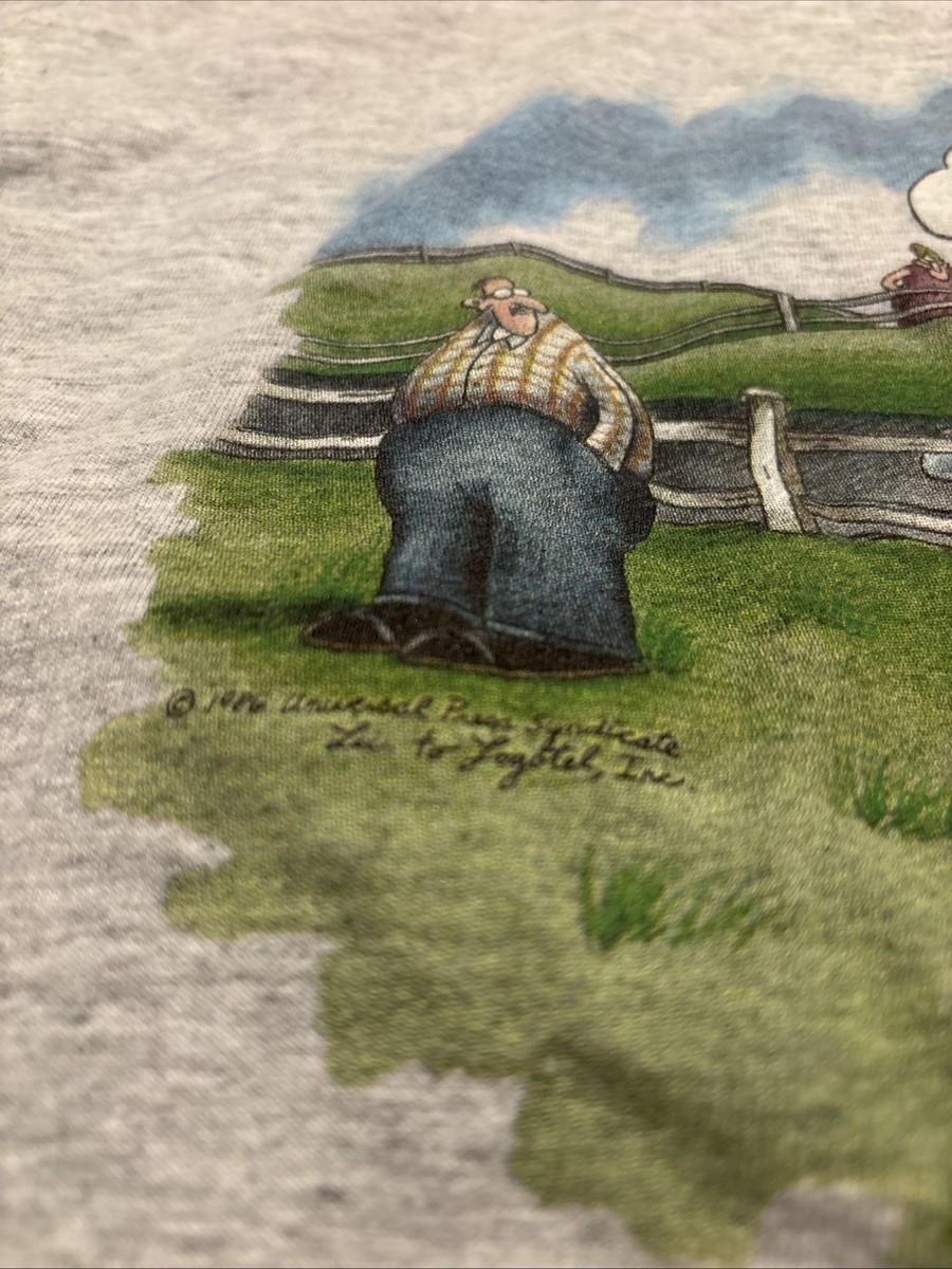 The Far Side Comic Shirt 1986 Yak Shirt Vintage Logotel Far Side-Made In USA-XL View 4