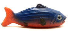 VTG CELLULOID BLUE RED FISH MINIATURE JAPAN