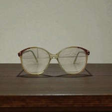 Vintage Clear Acetate Eyeglass Frame 1970s Square Oversized Unisex Europe
