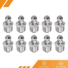 10Pcs 304 Stainless Steel Straight Hydraulic Grease Fitting 1/8-27" Thread