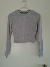 Shein tolles Shirt langarm grau Gr. XS - wie Neu