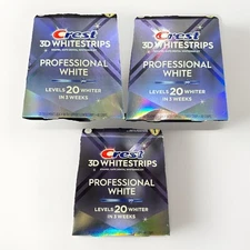 Lot Of (3)CREST 3D PROFESSIONAL EFFECTS  NO SLIP~120 STRIPS,60 TREATMENTS 2027+